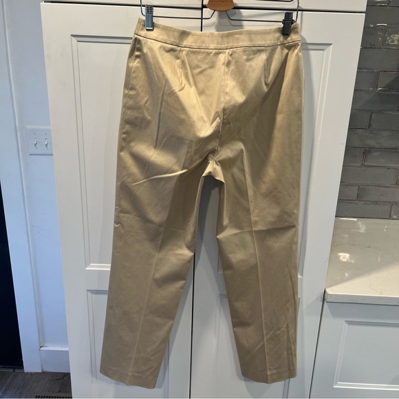 Lafayette 148 New York Tan Straight Leg Trousers 8 - Picture 2 of 10
